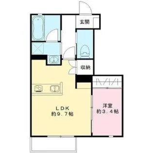 ユアメゾン南大町【1階】の間取り