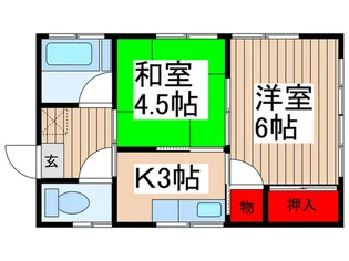 氏川コーポ【2階】の間取り