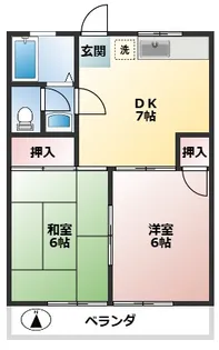 ハイツ島村【2階】の間取り