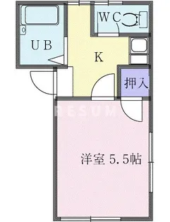 千葉県千葉市中央区大巌寺町【アパート】の間取り