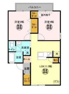 Fountain II【2階】の間取り