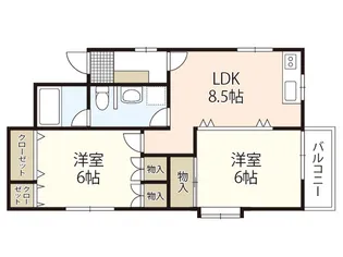 江波南アパート【3階】の間取り