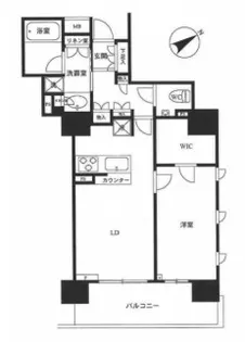 ウェリス六本木【15階】の間取り