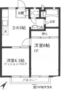 埼玉県朝霞市溝沼2【アパート】の間取り