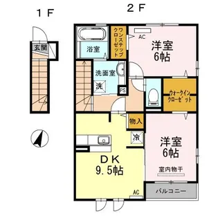 フォレストパーク道珍 I【2階】の間取り