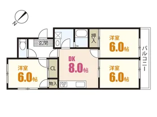 広島県広島市安佐南区大町西1【マンション】の間取り