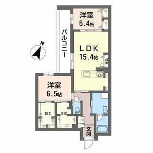 ハムステッドアレー【2階】の間取り