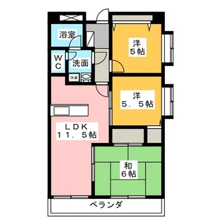 グラシアリノ武蔵浦和【3階】の間取り