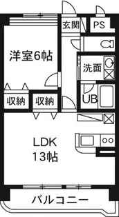 マンションエスポワール【4階】の間取り