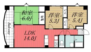 千葉県千葉市緑区おゆみ野3【マンション】の間取り