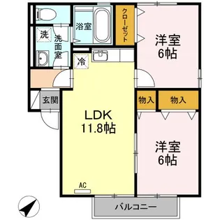 リヴェール・モリ C棟【2階】の間取り