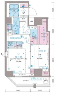 ガリシア新宿NorthII【11階】の間取り