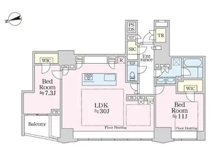 ザ・パークハウスグラン三番町26【12階】の間取り