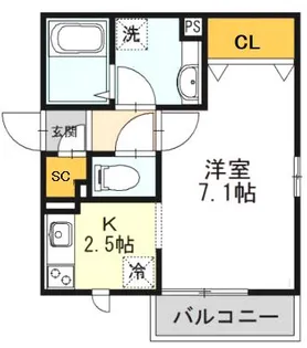 兵庫県尼崎市元浜町2【アパート】の間取り