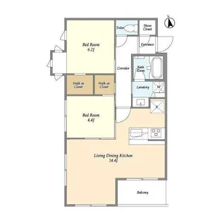 ガーデン東新宿【5階】の間取り