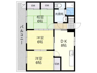 第2宗コーポA棟【2階】の間取り
