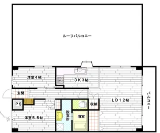 広島県広島市西区高須4【マンション】の間取り