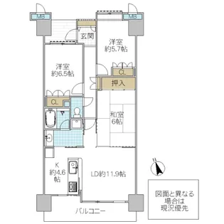 サーパス千波さくら通り【2階】の間取り