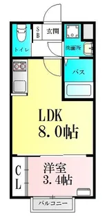 カーサ・ラヴァンドII【2階】の間取り