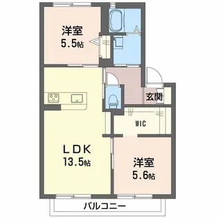ボナールWEST【2階】の間取り