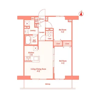 LIBR GRANT 藤沢【8階】の間取り