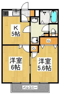 埼玉県所沢市大字下安松【マンション】の間取り