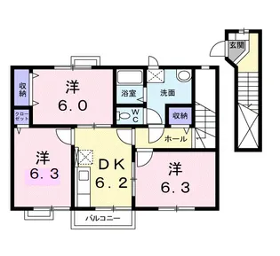 ハーモニー・ヴィントII【2階】の間取り