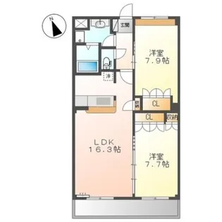 サンガーデン曙【2階】の間取り