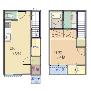 1DKの間取り画像