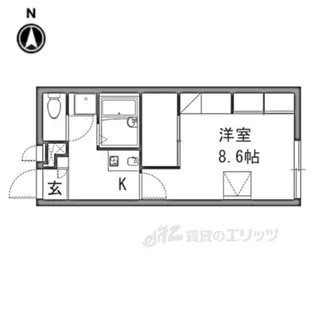 レオパレス新家【2階】の間取り