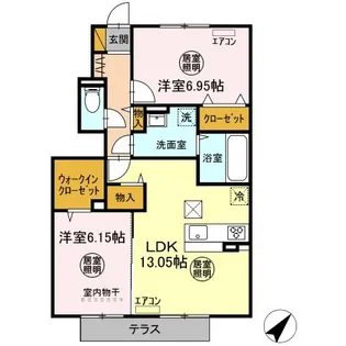 千葉県市原市五井中央南1【アパート】の間取り