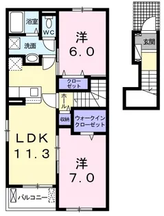 シエロ・ガーデン三島【2階】の間取り