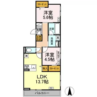 D-comodo小金井貫井北町【3階】の間取り