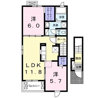 メイプルランドII【2階】の間取り