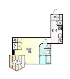 アネーロ上粕屋【2階】の間取り