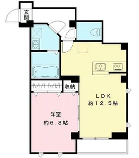 レザン池上【4階】の間取り