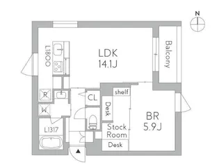 GranDuo千歳烏山【5階】の間取り