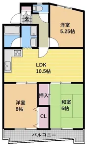 鉄村マンションS棟【2階】の間取り