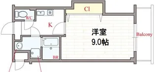 クラビス上町台【5階】の間取り