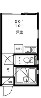 アドホックタウン神大寺【1階】の間取り