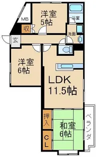 オオシマフラッツインパル【3階】の間取り