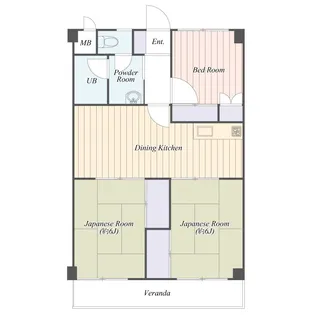 コーポ四之宮【4階】の間取り