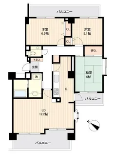 ロイヤルガーデン森林公園【5階】の間取り