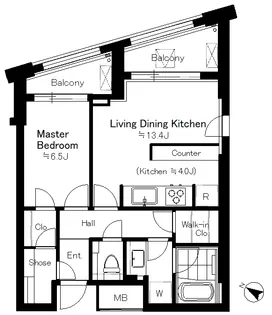パークコート恵比寿【12階】の間取り