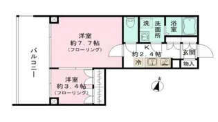 プリューム中野坂上【6階】の間取り