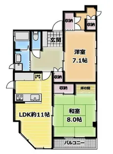 市川大洲マンション【2階】の間取り