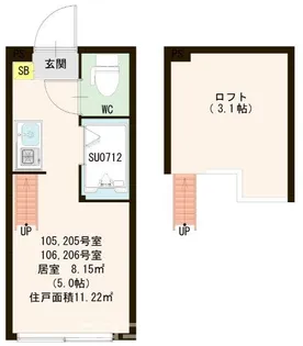 ハーモニーテラス駒込【2階】の間取り