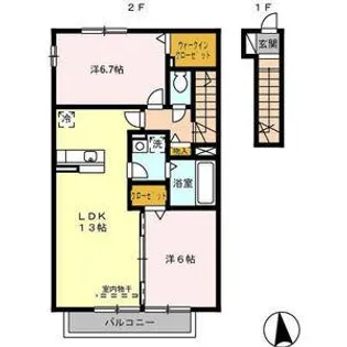 メイポップ【2階】の間取り
