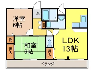 フィールドヴィレッジIIA棟の間取り