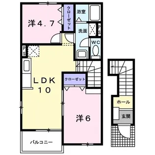 ブルックA【2階】の間取り